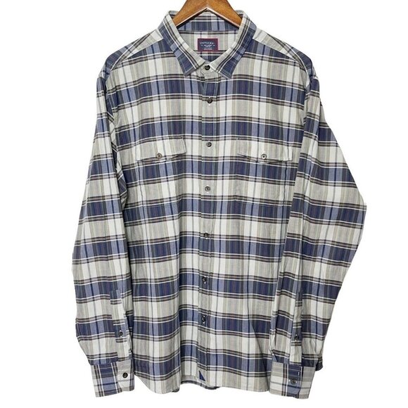 UNTUCKit Plaid Shirt Wrinkle Free Cotton Button Up Long Sleeve Men’s Size XXL - Picture 1 of 11
